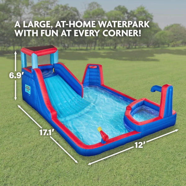 Inflatable Water Park - Climbing Wall, Slide & Deep Pool