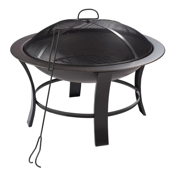 Mainstays 28" Metal Round Outdoor Wood-Burning Fire Pit